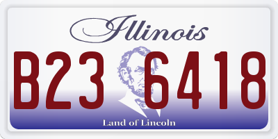 IL license plate B236418