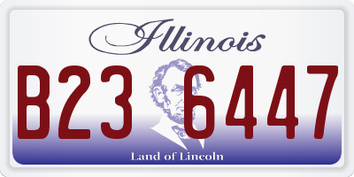 IL license plate B236447