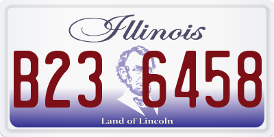 IL license plate B236458