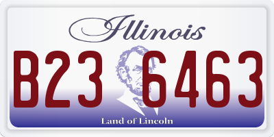 IL license plate B236463
