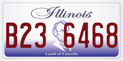 IL license plate B236468