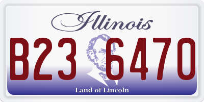 IL license plate B236470
