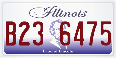 IL license plate B236475