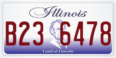 IL license plate B236478