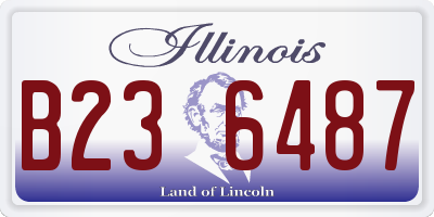 IL license plate B236487