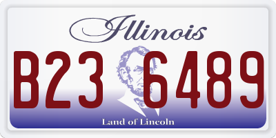 IL license plate B236489