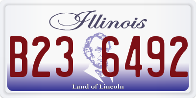 IL license plate B236492