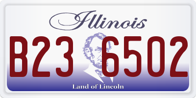 IL license plate B236502