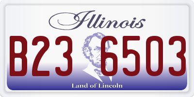 IL license plate B236503