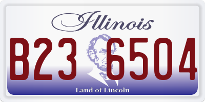 IL license plate B236504