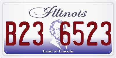 IL license plate B236523