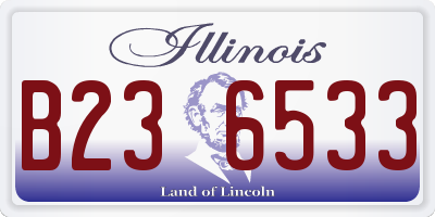 IL license plate B236533