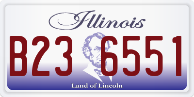 IL license plate B236551