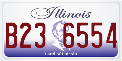 IL license plate B236554