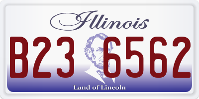 IL license plate B236562