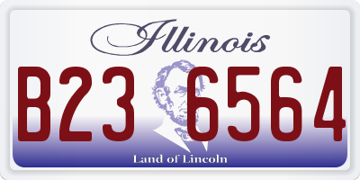 IL license plate B236564