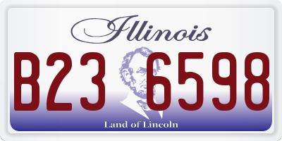 IL license plate B236598