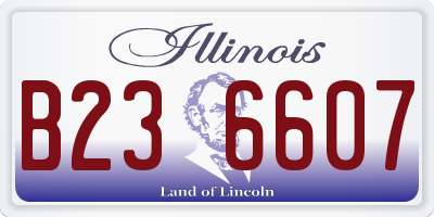 IL license plate B236607
