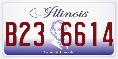 IL license plate B236614