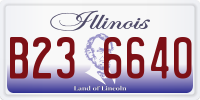 IL license plate B236640