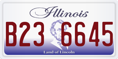 IL license plate B236645