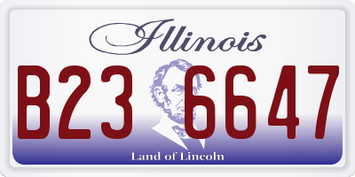 IL license plate B236647