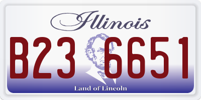 IL license plate B236651