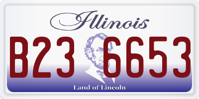 IL license plate B236653