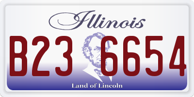 IL license plate B236654