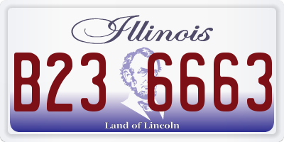 IL license plate B236663