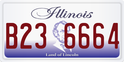 IL license plate B236664