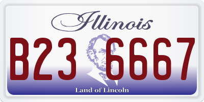 IL license plate B236667