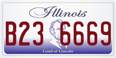 IL license plate B236669