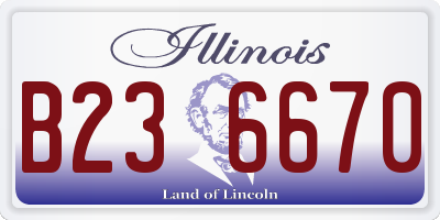 IL license plate B236670
