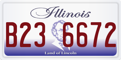 IL license plate B236672