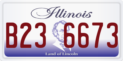 IL license plate B236673