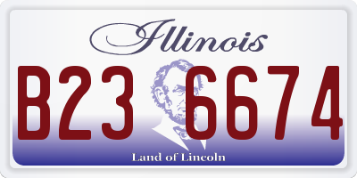 IL license plate B236674