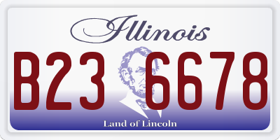IL license plate B236678