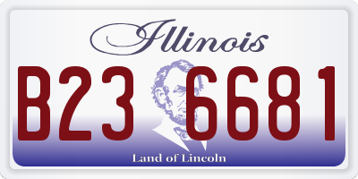 IL license plate B236681
