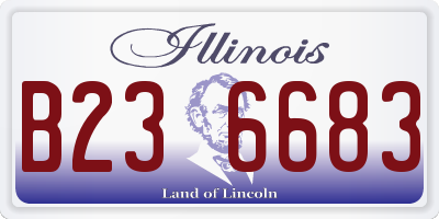 IL license plate B236683