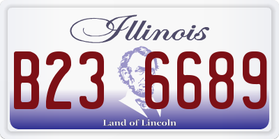 IL license plate B236689