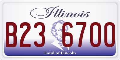 IL license plate B236700