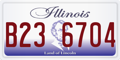 IL license plate B236704
