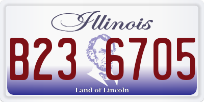 IL license plate B236705
