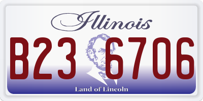 IL license plate B236706