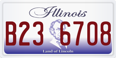IL license plate B236708