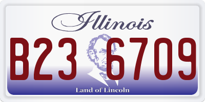 IL license plate B236709