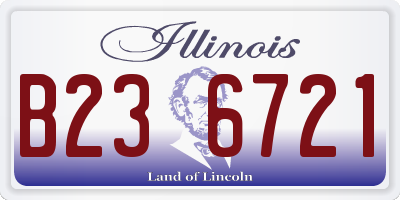 IL license plate B236721