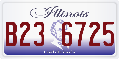 IL license plate B236725