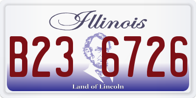 IL license plate B236726